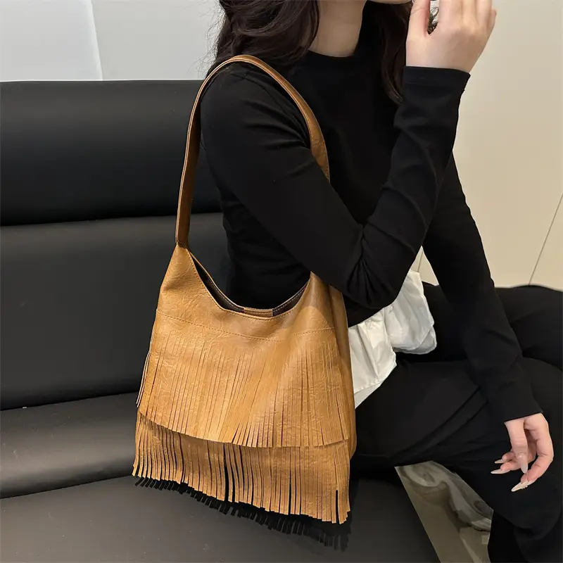 Pink Tassel Shoulder Bag for Women Spring 2025 - Image 7