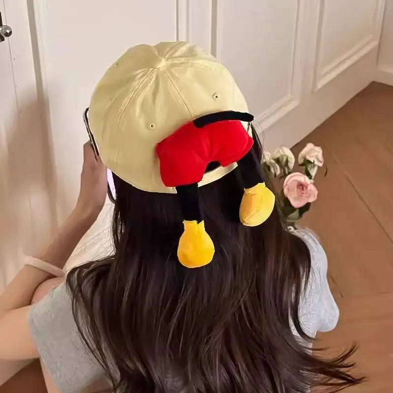 Mickey Mouse Doll Cap with Red Bow & Yellow Tails - Image 3