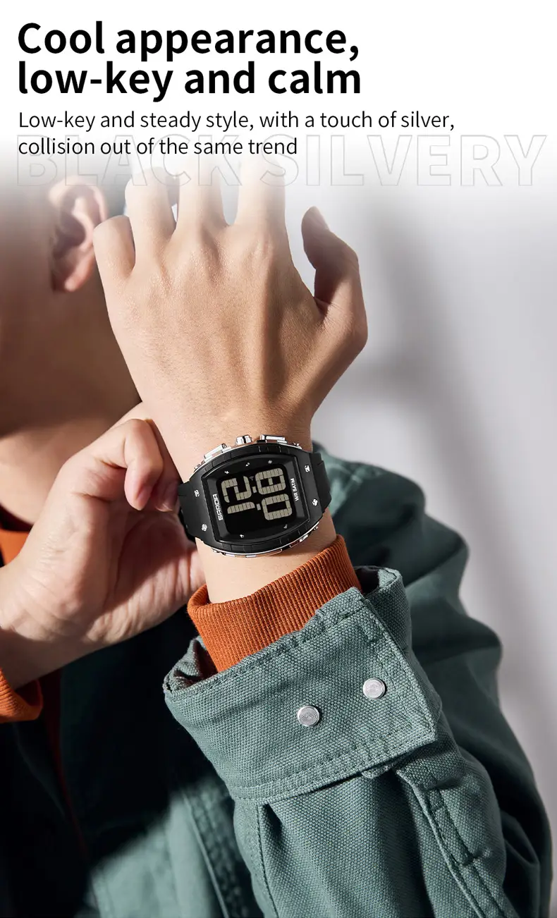 Sanda Waterproof Digital Watch Blue Elderly Large Screen — feature 38