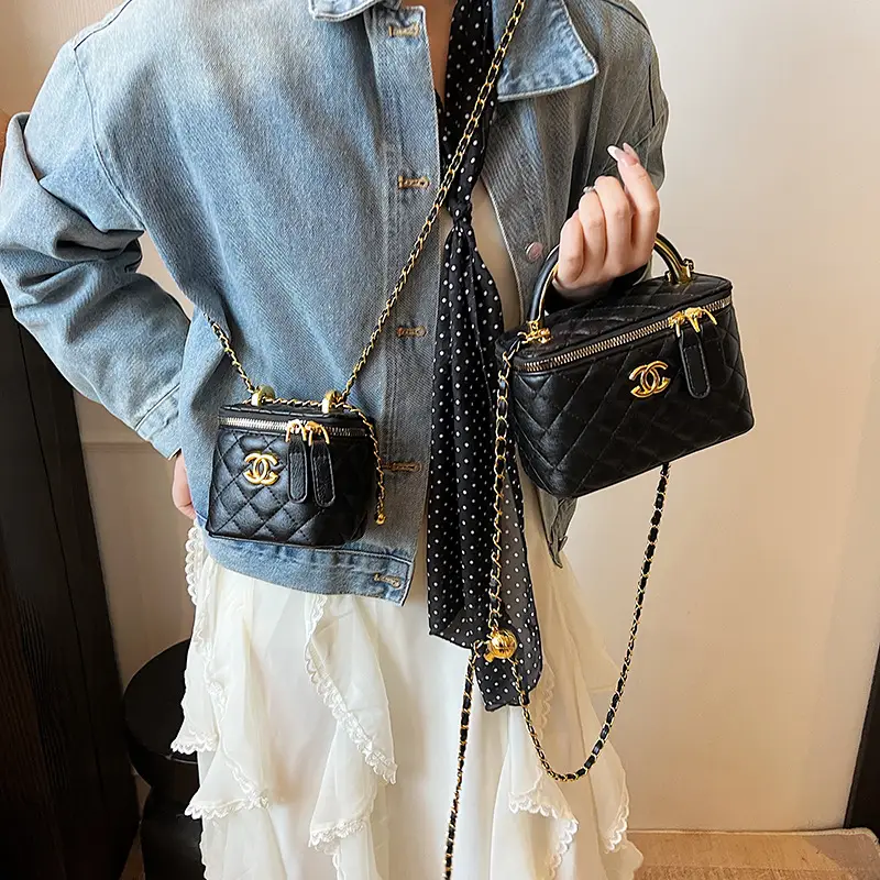 2025 Rhombic Embroidery Chain Women's Bags Set
