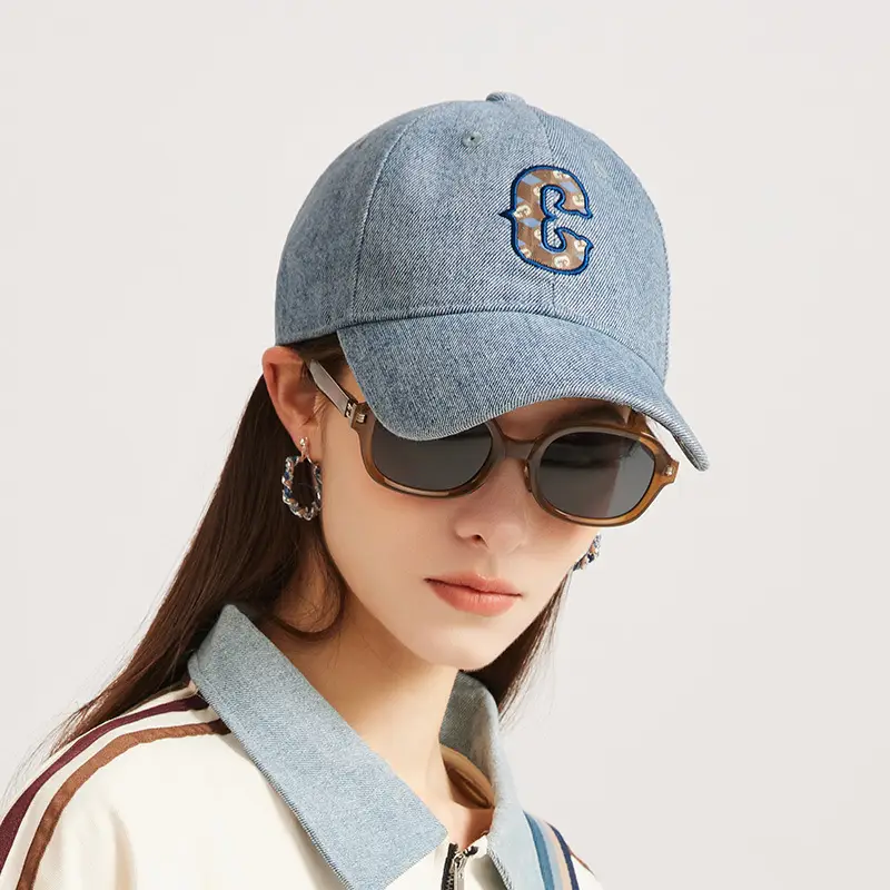 Women's Embroidered Baseball Cap with Crossbody Bag