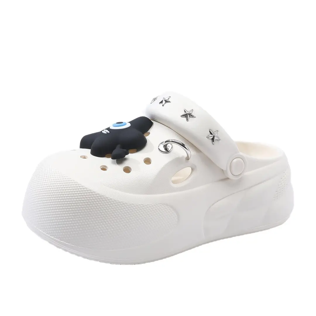 2025 New Cave Shoes Women's Cute Thick Sole Summer Beach Shoes Non-slip Baotou Breathable Outwear Sandals for Women - Image 9