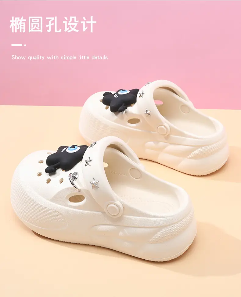 2025 New Cave Shoes Women's Cute Thick Sole Summer Beach Shoes Non-slip Baotou Breathable Outwear Sandals for Women — feature 10