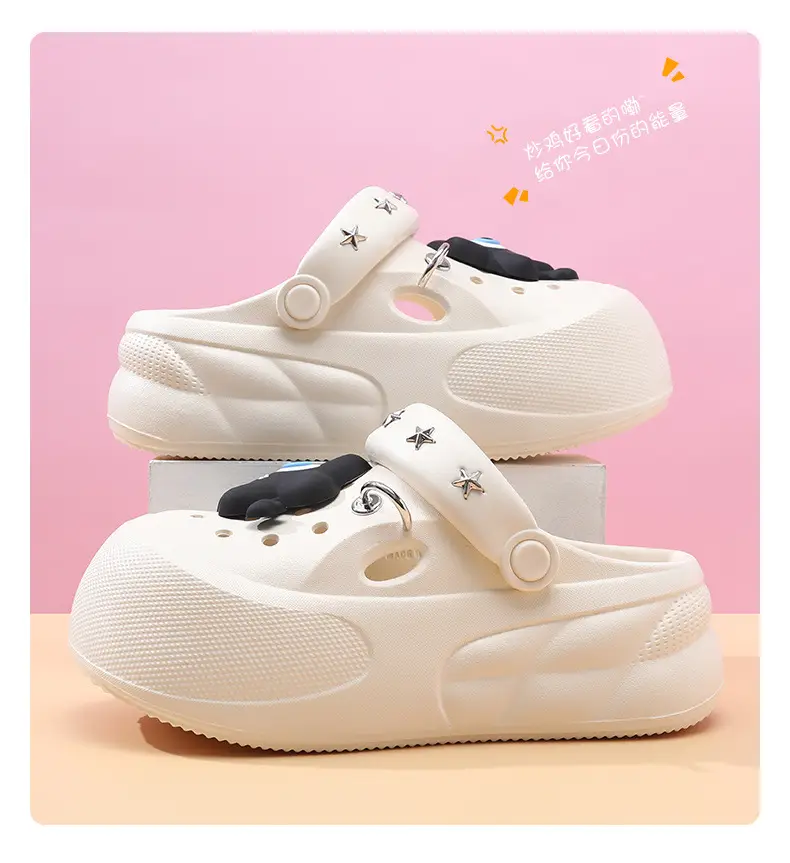 2025 New Cave Shoes Women's Cute Thick Sole Summer Beach Shoes Non-slip Baotou Breathable Outwear Sandals for Women — feature 17