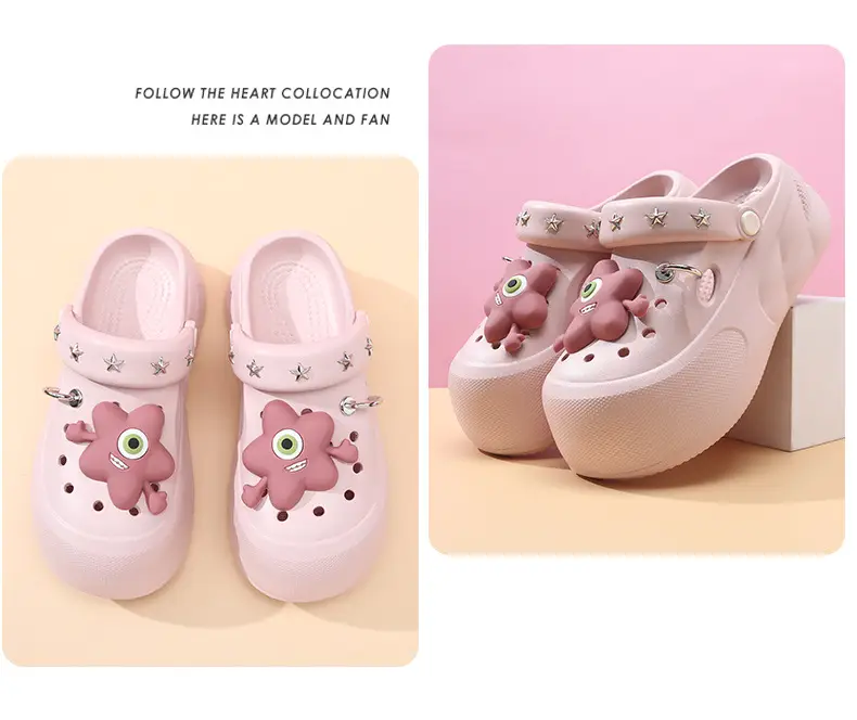2025 New Cave Shoes Women's Cute Thick Sole Summer Beach Shoes Non-slip Baotou Breathable Outwear Sandals for Women — feature 18