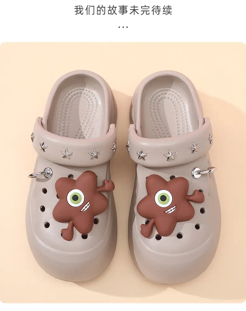 2025 New Cave Shoes Women's Cute Thick Sole Summer Beach Shoes Non-slip Baotou Breathable Outwear Sandals for Women — feature 20