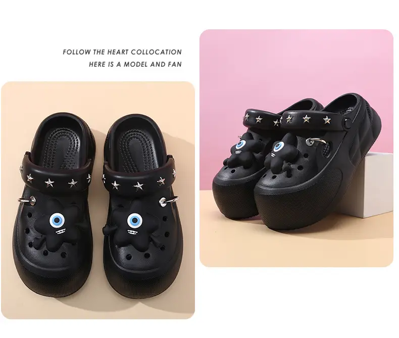 2025 New Cave Shoes Women's Cute Thick Sole Summer Beach Shoes Non-slip Baotou Breathable Outwear Sandals for Women — feature 23