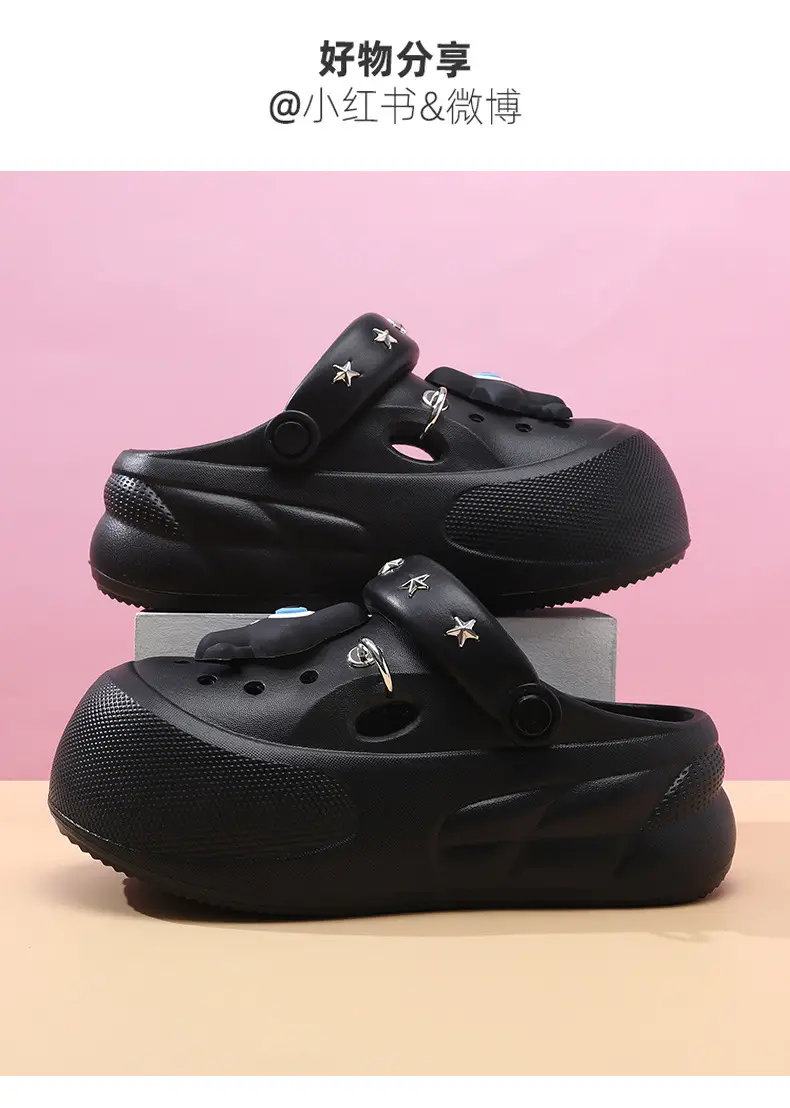 2025 New Cave Shoes Women's Cute Thick Sole Summer Beach Shoes Non-slip Baotou Breathable Outwear Sandals for Women — feature 24