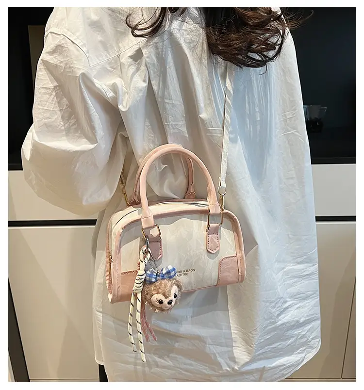 Women's Pink Transparent Shoulder Crossbody Bag 2025 — feature 1
