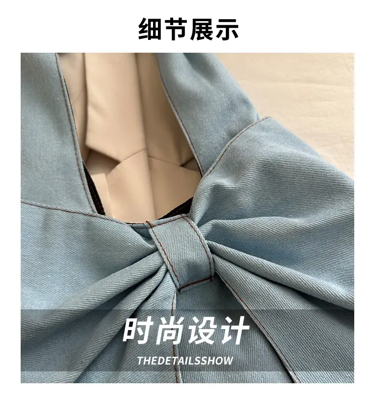2025 New Fashion Denim Bow Shoulder Bags — feature 2
