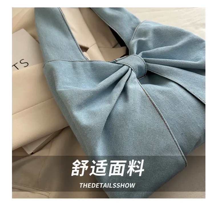 2025 New Fashion Denim Bow Shoulder Bags — feature 4
