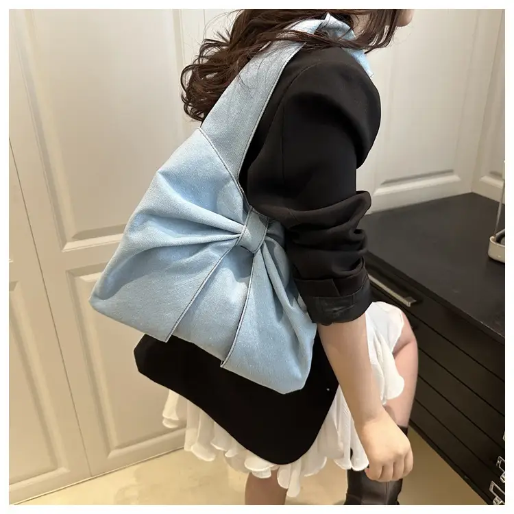 2025 New Fashion Denim Bow Shoulder Bags — feature 7
