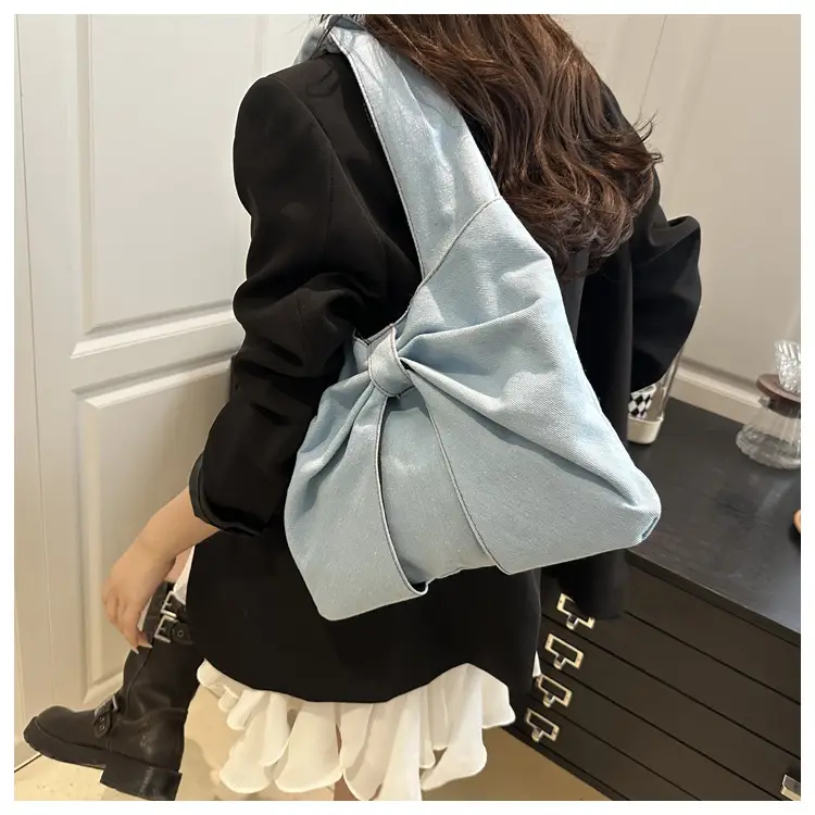 2025 New Fashion Denim Bow Shoulder Bags — feature 8