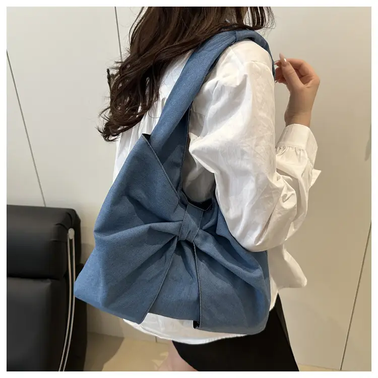 2025 New Fashion Denim Bow Shoulder Bags — feature 9