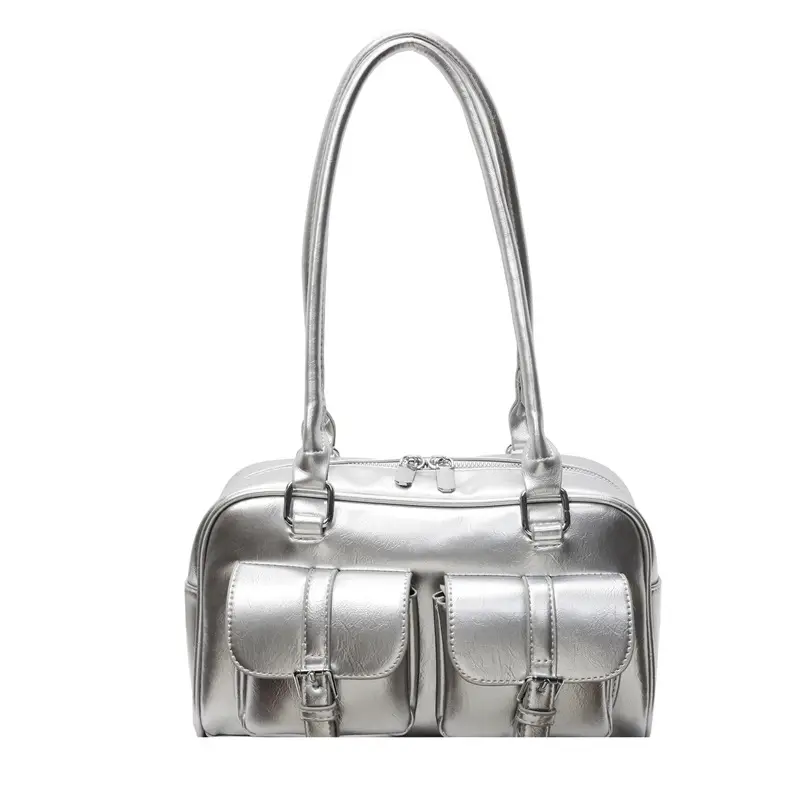 Women's Pink Satchel Tote Bag with 2 Handles - Image 13