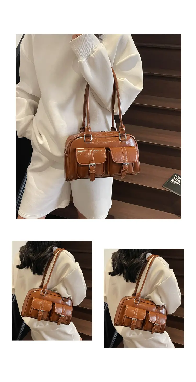 Women's Pink Satchel Tote Bag with 2 Handles — feature 15