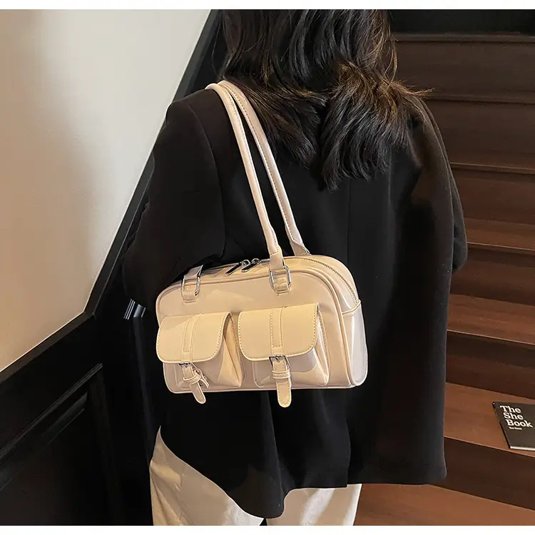 Women's Pink Satchel Tote Bag with 2 Handles — feature 22