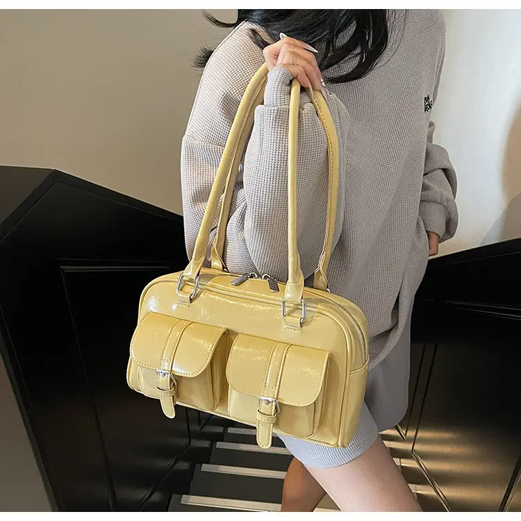 Women's Pink Satchel Tote Bag with 2 Handles — feature 46
