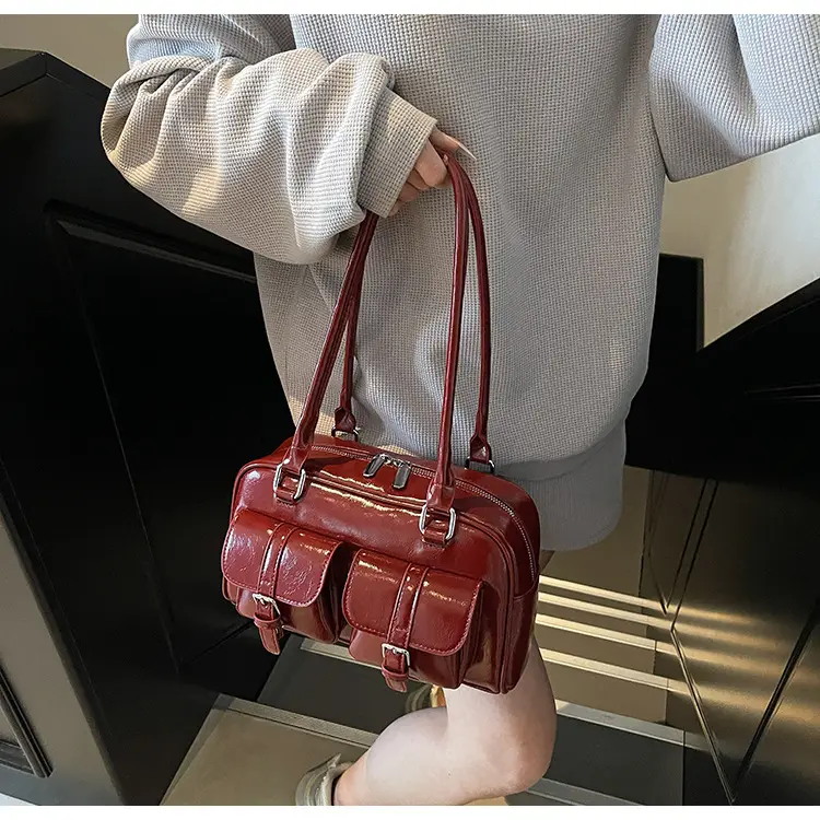 Women's Pink Satchel Tote Bag with 2 Handles — feature 49