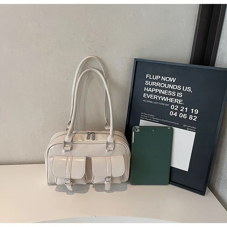 Women's Pink Satchel Tote Bag with 2 Handles — feature 50
