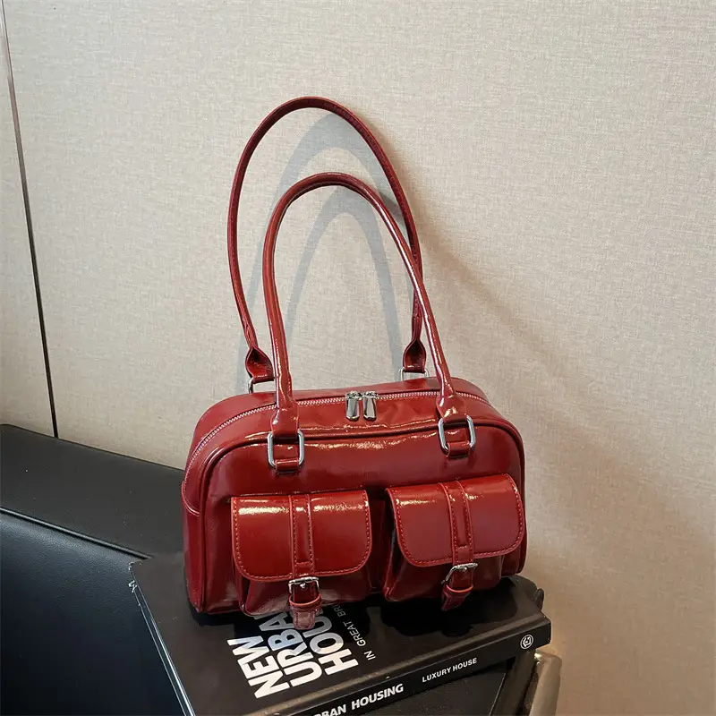 Women's Pink Satchel Tote Bag with 2 Handles - Image 6