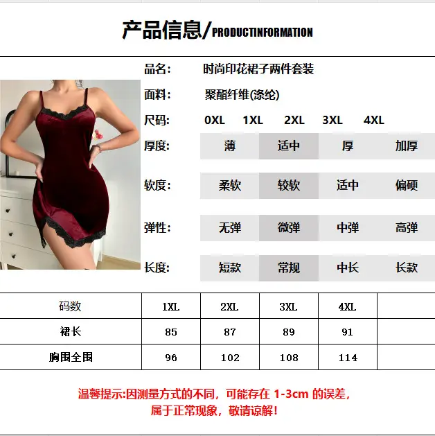 European American Cross-Border Lace Burgundy Nightgown Dress — feature 12