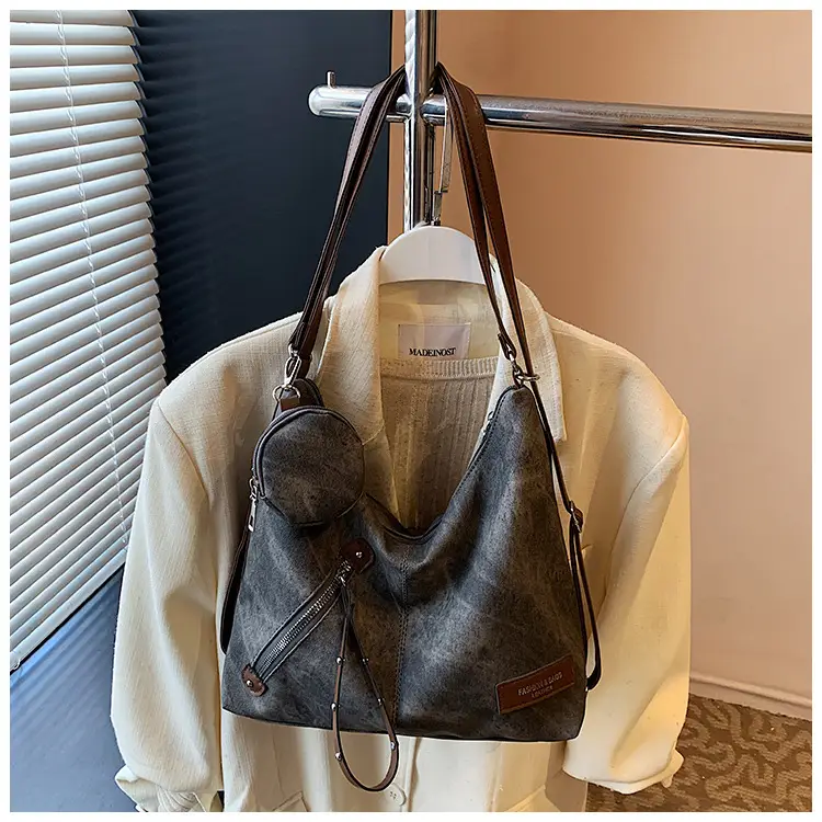 Korean Style Cream Leather Shoulder Bag Large Capacity — feature 20