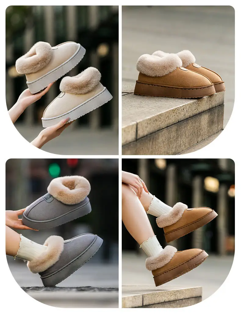 Cotton Slippers with Covered Heels for Women, Autumn and Winter Indoor Home Use, Dormitory Thick Plush Warm Wear-Resistant Couple Maternity Slippers — feature 19