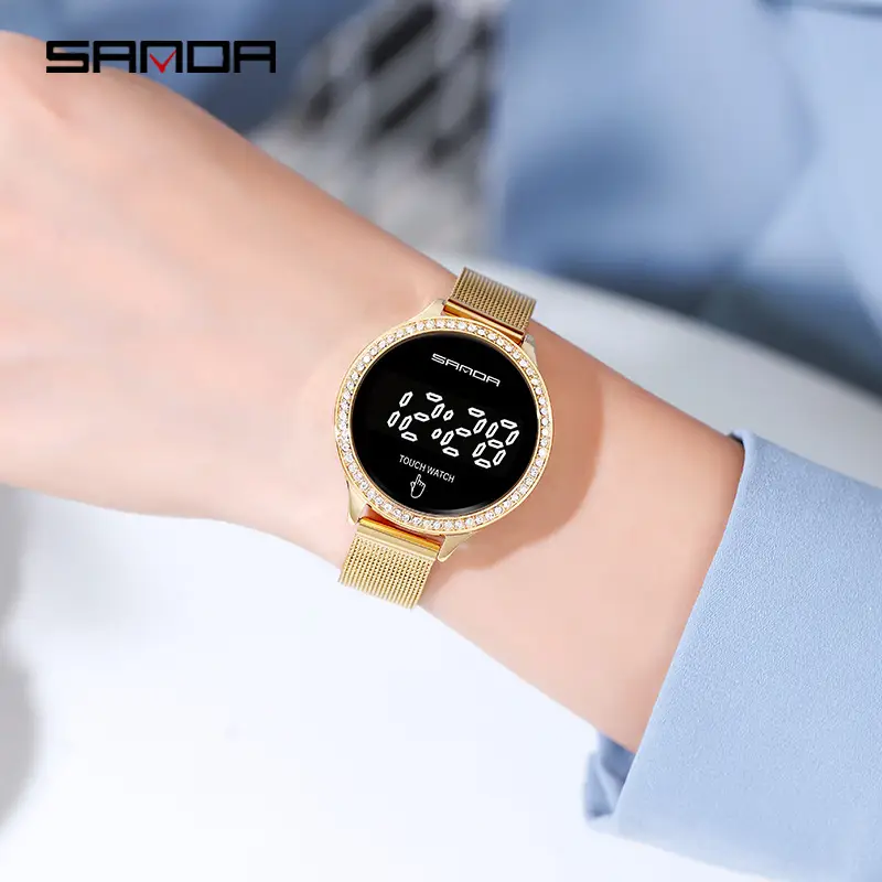 Diamond Encrusted Touch Screen Digital Watch for Women - Image 5