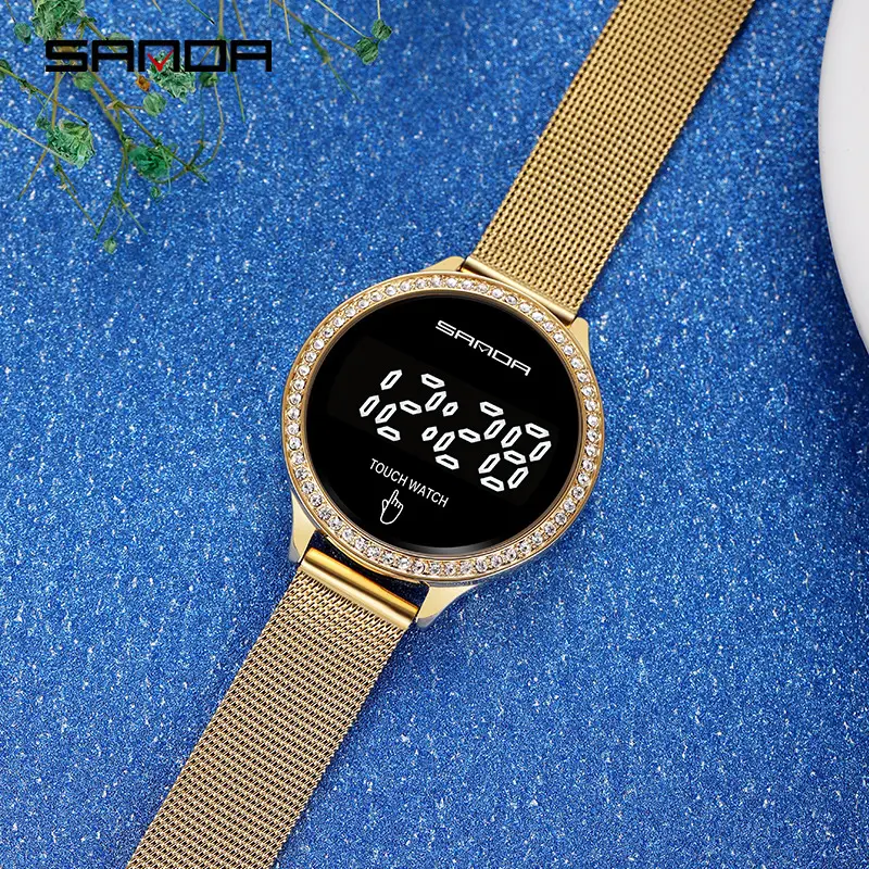 Diamond Encrusted Touch Screen Digital Watch for Women - Image 6