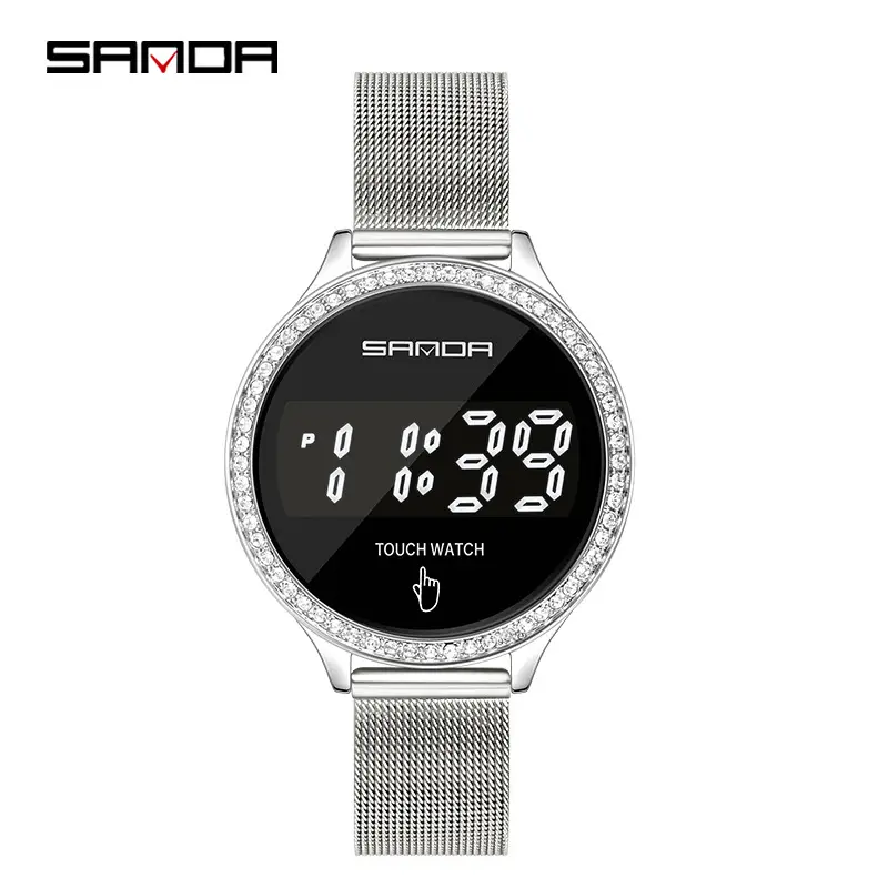 Diamond Encrusted Touch Screen Digital Watch for Women - Image 2