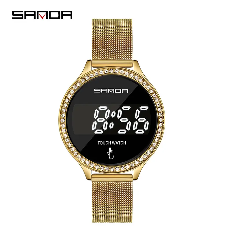 Diamond Encrusted Touch Screen Digital Watch for Women - Image 3