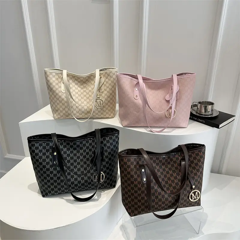 Women Printed Tote Bag Large Capacity Leather Handle - Image 8