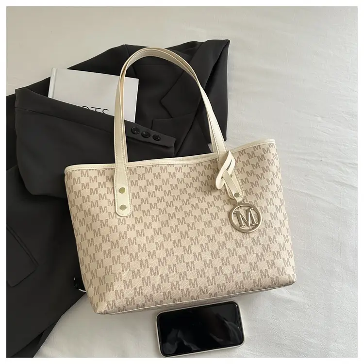 Women Printed Tote Bag Large Capacity Leather Handle — feature 5