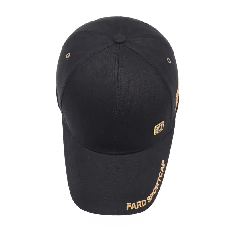Unisex Korean Letter Cap Black Embroidered - Image 8