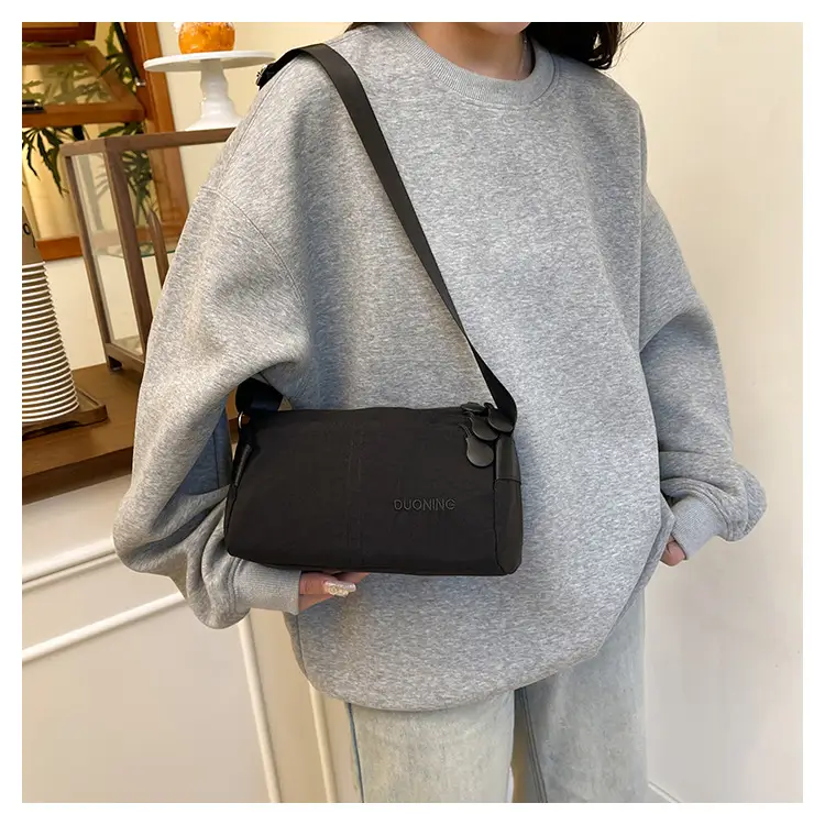 Women's Water-Repellent Nylon Shoulder Bag Tan New Arrival — feature 12