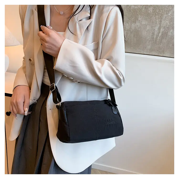 Women's Water-Repellent Nylon Shoulder Bag Tan New Arrival — feature 17