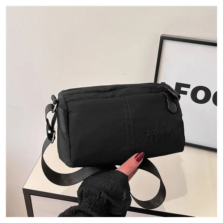 Women's Water-Repellent Nylon Shoulder Bag Tan New Arrival — feature 24