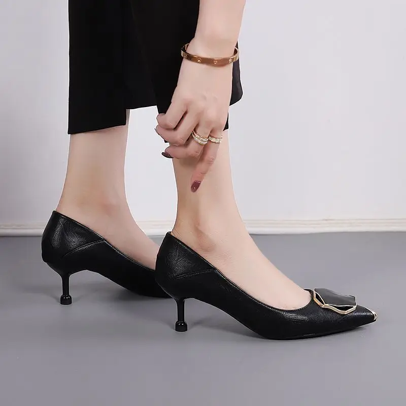 Women Pointed Toe Stiletto Heels Black 2026 - Image 3