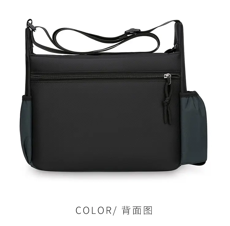 Men's Multi-Layer Oxford Shoulder Bag with Water Cup Storage — feature 18