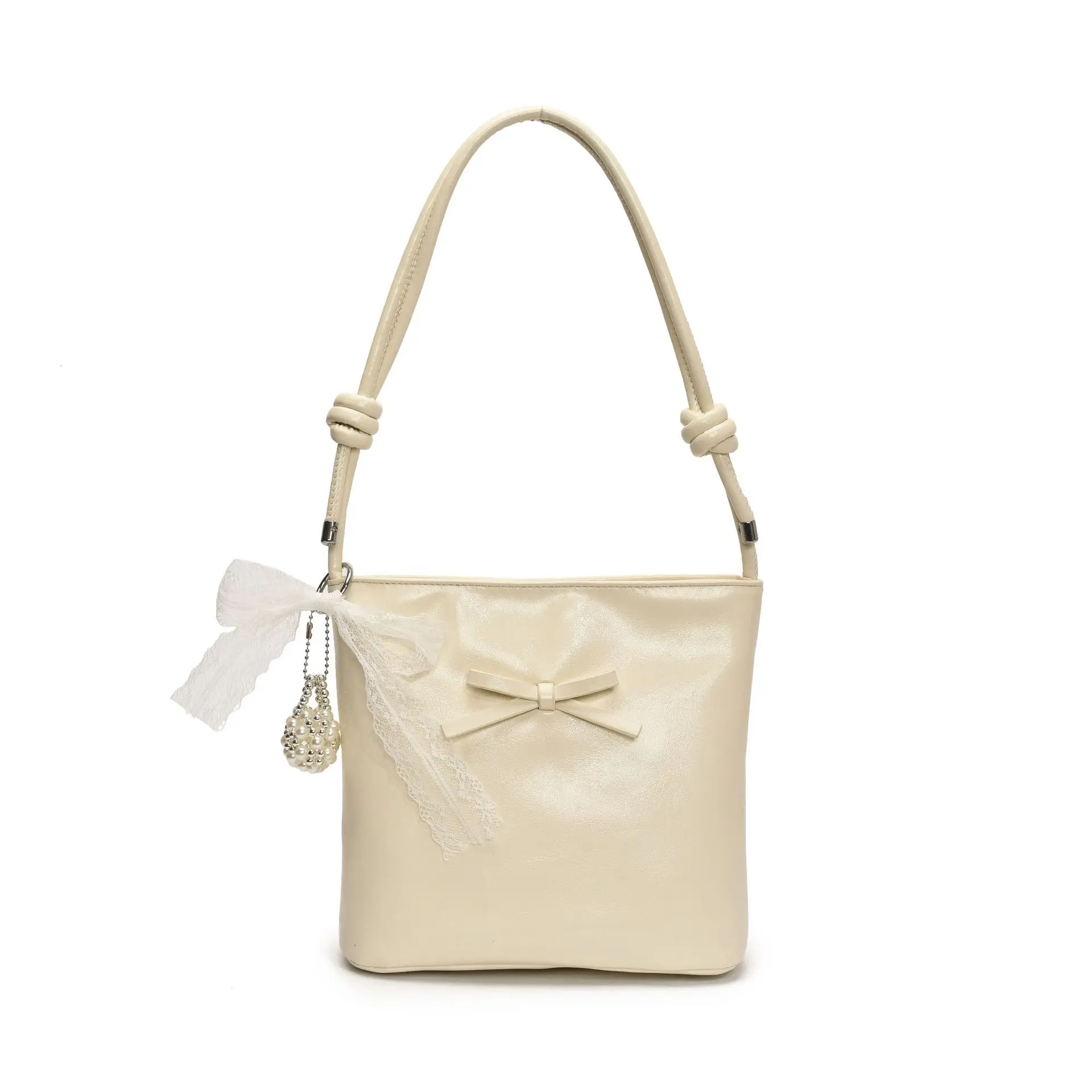Light Blue Bow Shoulder Bag for Women 2025