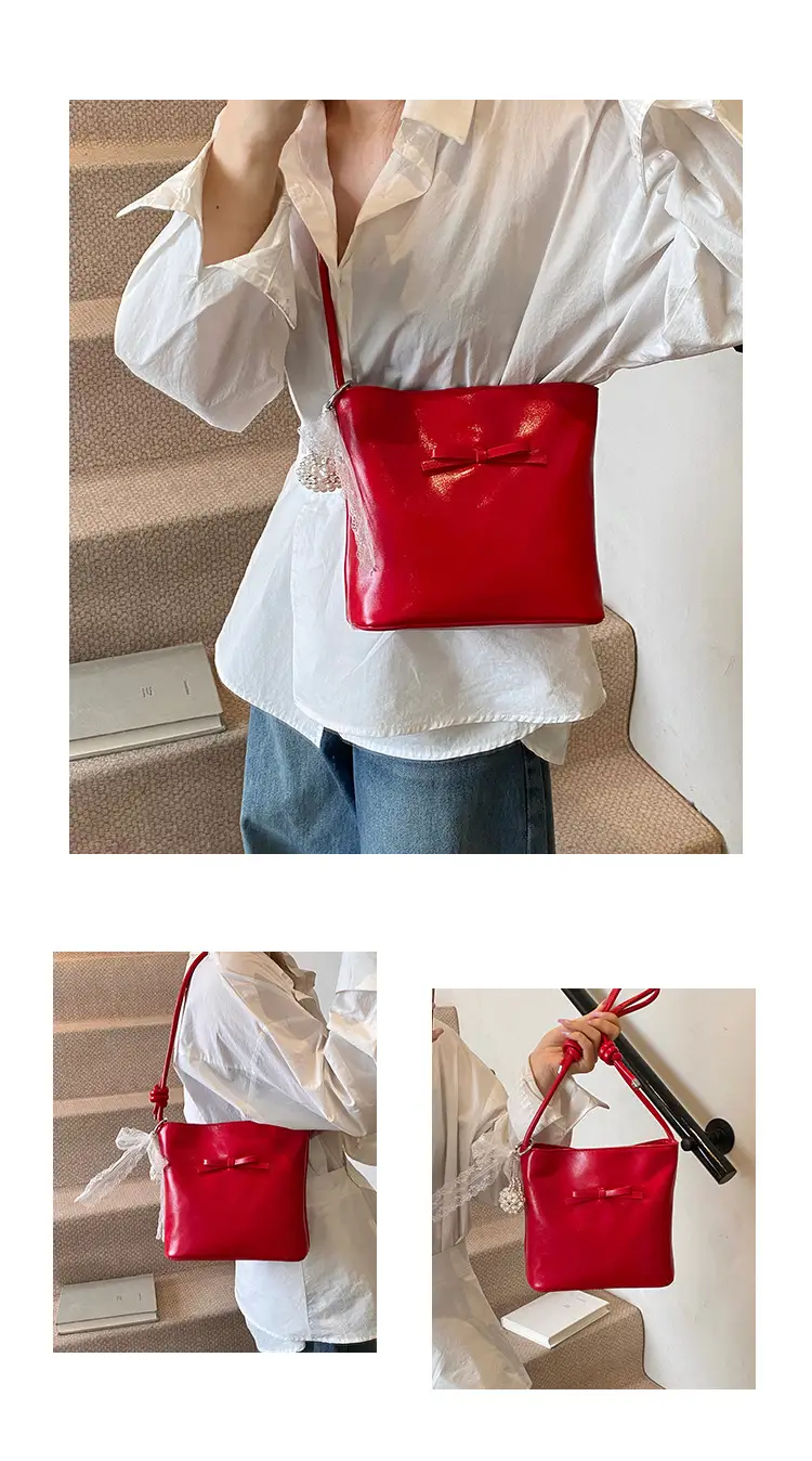 Light Blue Bow Shoulder Bag for Women 2025 — feature 10