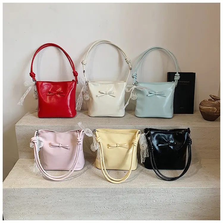 Light Blue Bow Shoulder Bag for Women 2025 — feature 2