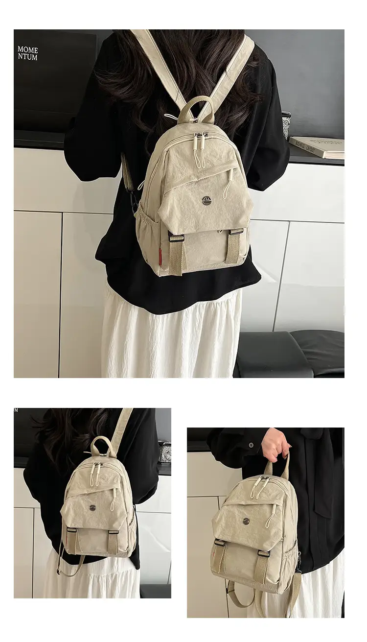 Japanese Style Large Capacity Backpack for Girls, One Pack of Four-Back Chest Bag for Men, Versatile New Fashion Backpack, Single Shoulder luggage and leather goods — feature 17
