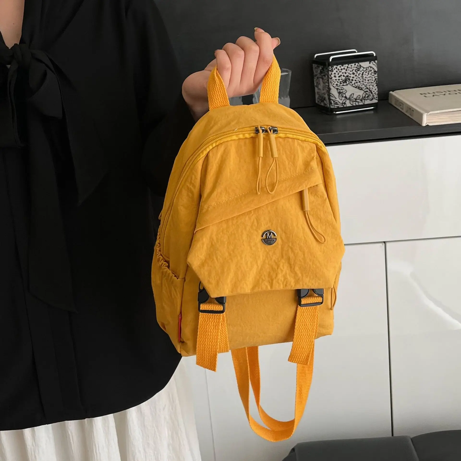 Japanese Style Large Capacity Backpack for Girls, One Pack of Four-Back Chest Bag for Men, Versatile New Fashion Backpack, Single Shoulder luggage and leather goods — feature 23