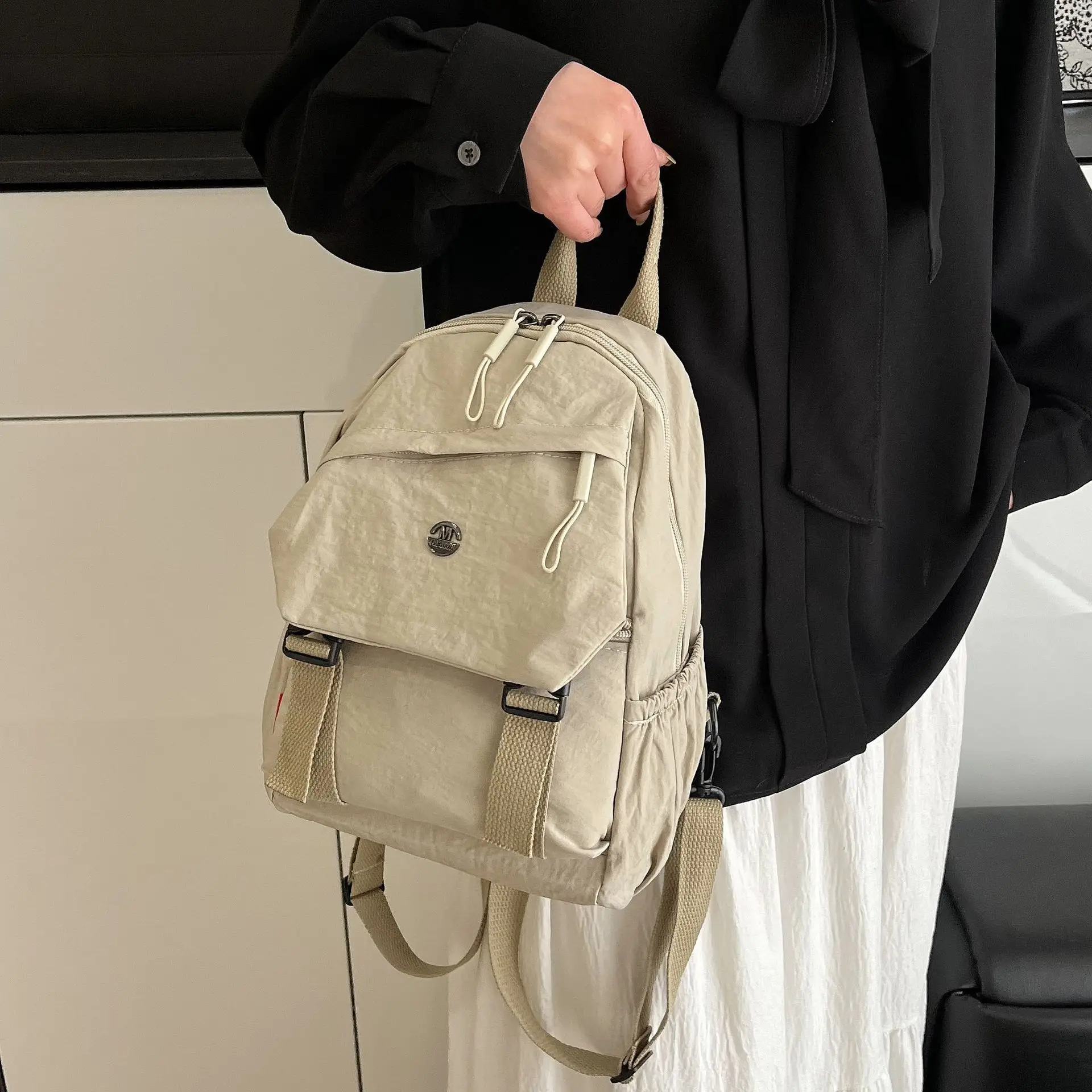 Japanese Style Large Capacity Backpack for Girls, One Pack of Four-Back Chest Bag for Men, Versatile New Fashion Backpack, Single Shoulder luggage and leather goods — feature 24