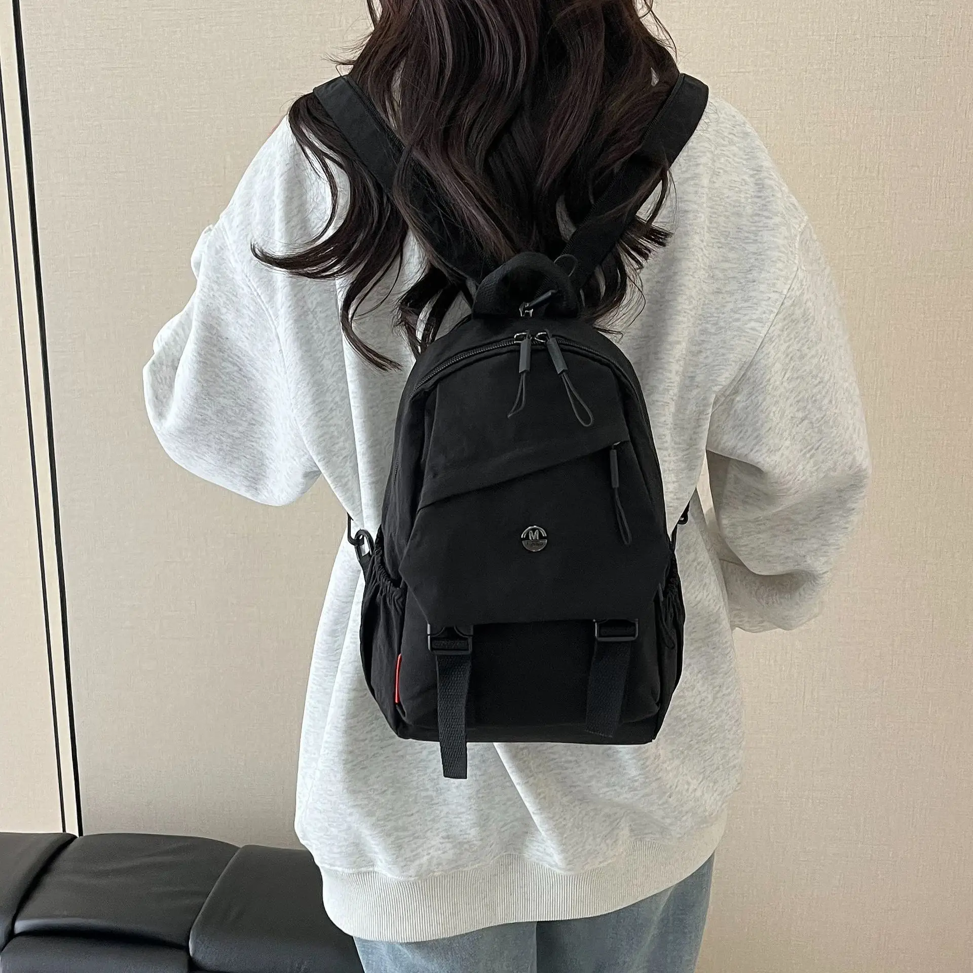 Japanese Style Large Capacity Backpack for Girls, One Pack of Four-Back Chest Bag for Men, Versatile New Fashion Backpack, Single Shoulder luggage and leather goods — feature 26
