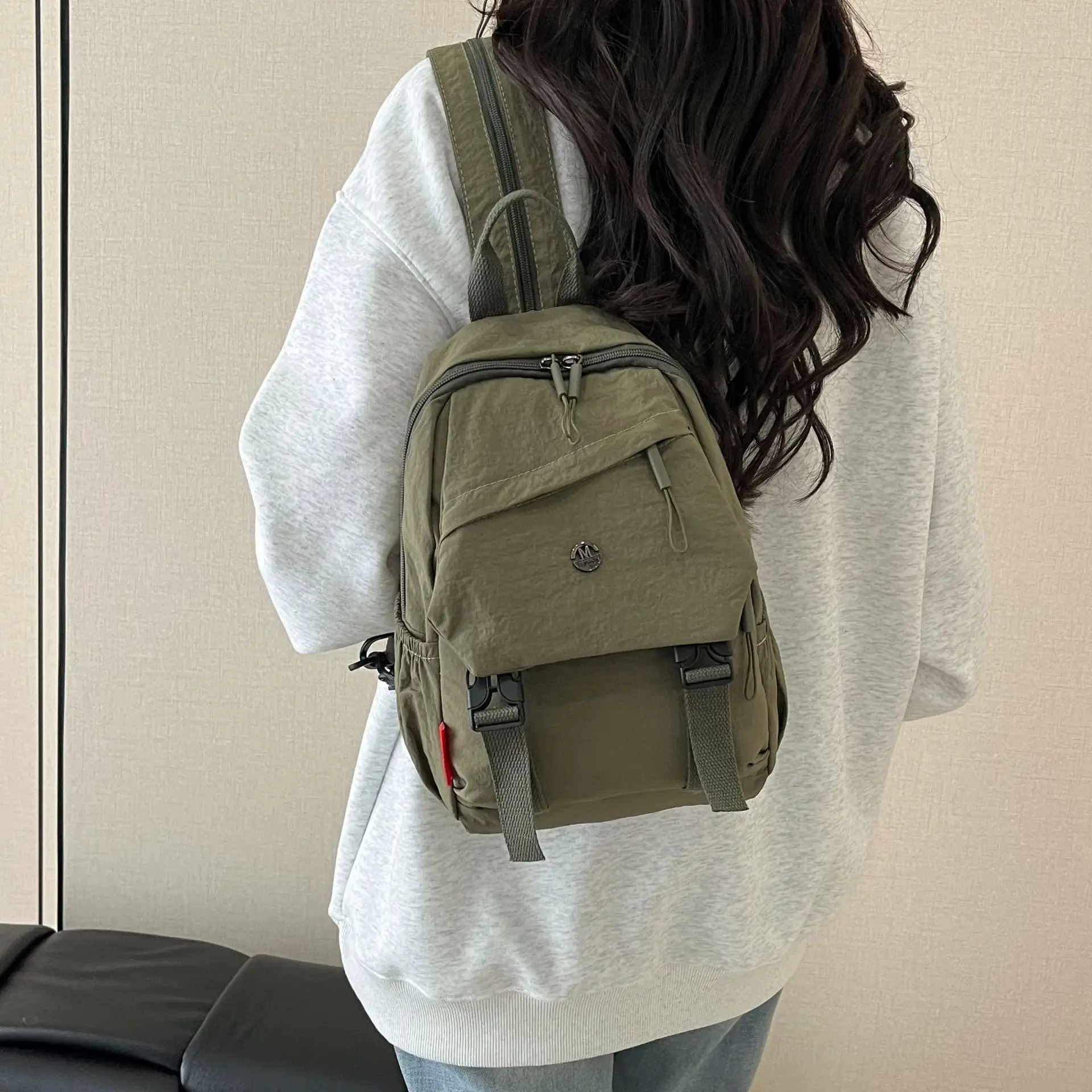 Japanese Style Large Capacity Backpack for Girls, One Pack of Four-Back Chest Bag for Men, Versatile New Fashion Backpack, Single Shoulder luggage and leather goods — feature 31