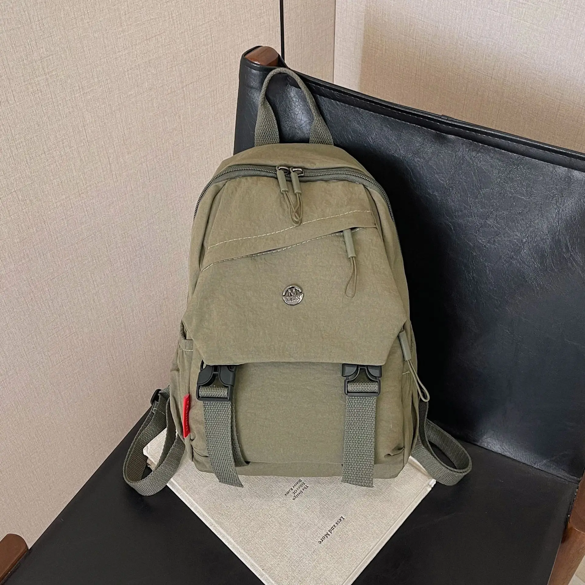 Japanese Style Large Capacity Backpack for Girls, One Pack of Four-Back Chest Bag for Men, Versatile New Fashion Backpack, Single Shoulder luggage and leather goods — feature 35