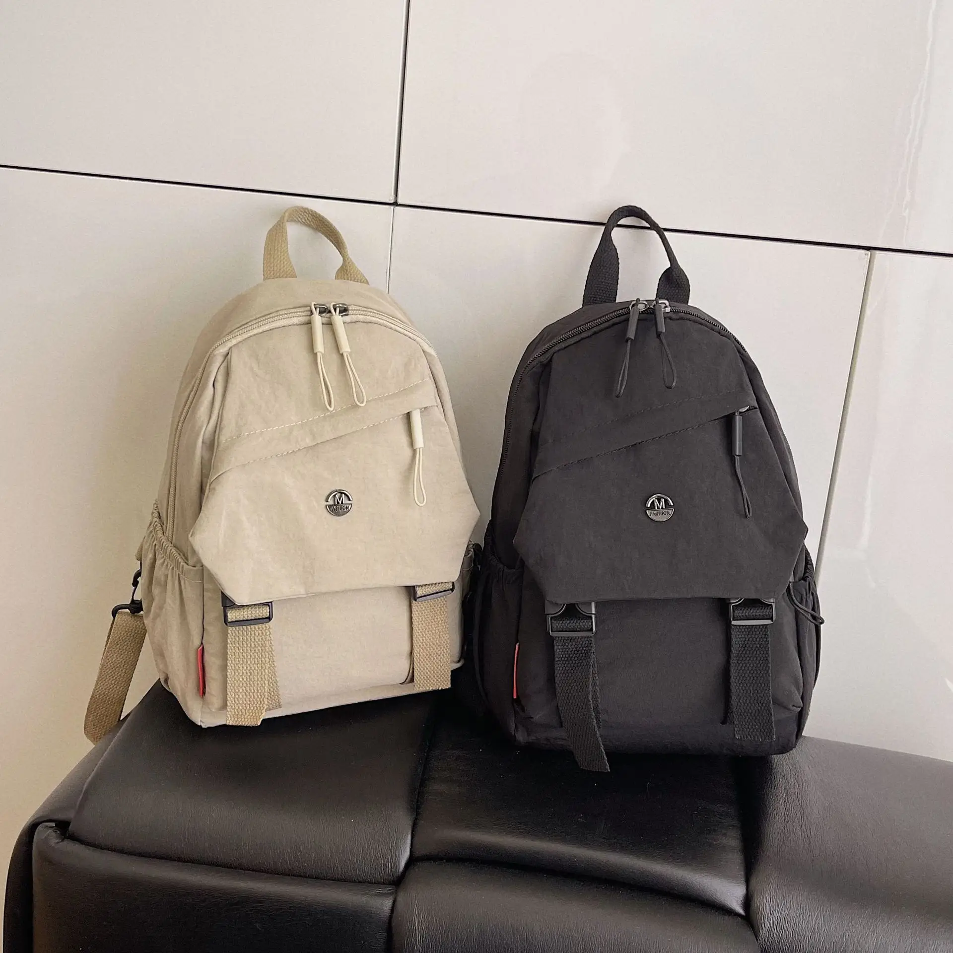 Japanese Style Large Capacity Backpack for Girls, One Pack of Four-Back Chest Bag for Men, Versatile New Fashion Backpack, Single Shoulder luggage and leather goods — feature 36